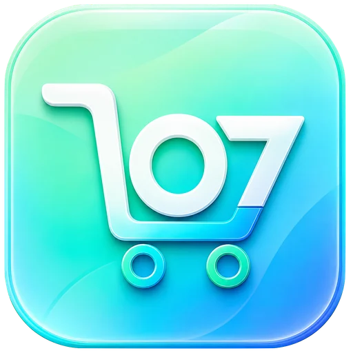SHOP107 app icon logo.